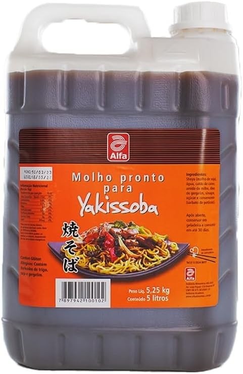 Molho Pronto Yakissoba Alfa Food Em Galão 5 L