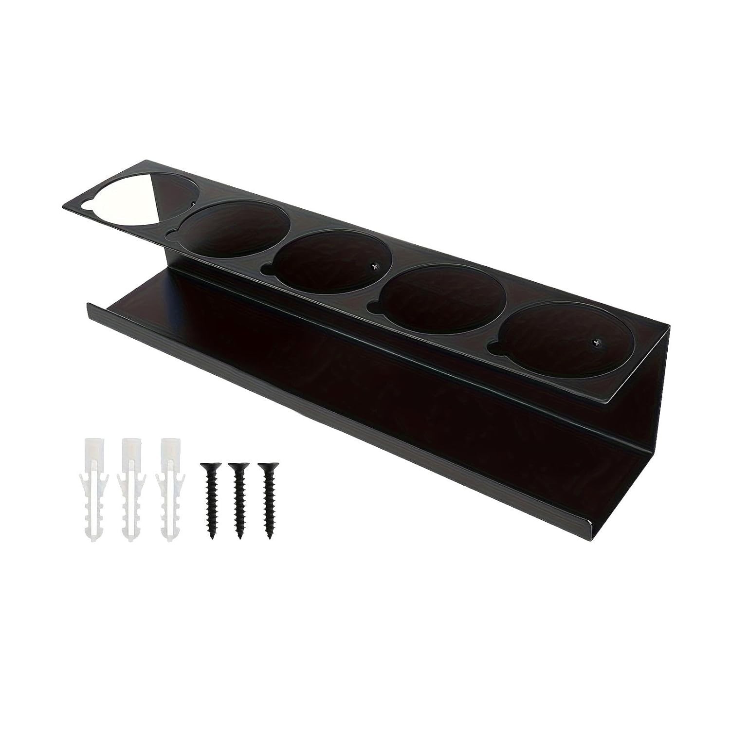 Organizador de Latas de Spray para Parede - 5 Furos, Ferro Premium, Ideal para Garagem e Oficina