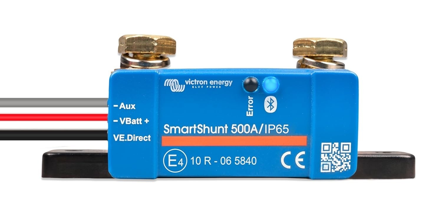 Victron Energy SmartShunt: Monitor de Bateria Solar Inteligente com Bluetooth | 500A/50mV