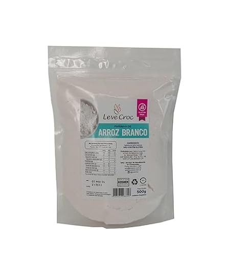 Farinha de arroz sem glúten 500g Leve Croc