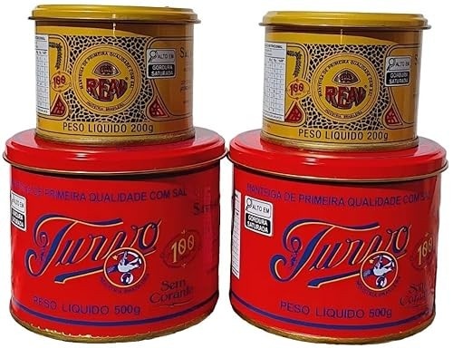 Manteiga Mista, 2 Latas Turvo 500g e 2 Latas Real 200g