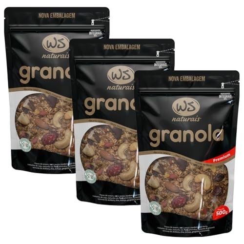 Kit 3 Granola Premium Ws Naturais 500g