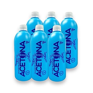 Removedor de Esmalte Monaly: Kit com 6 Frascos de 500ml