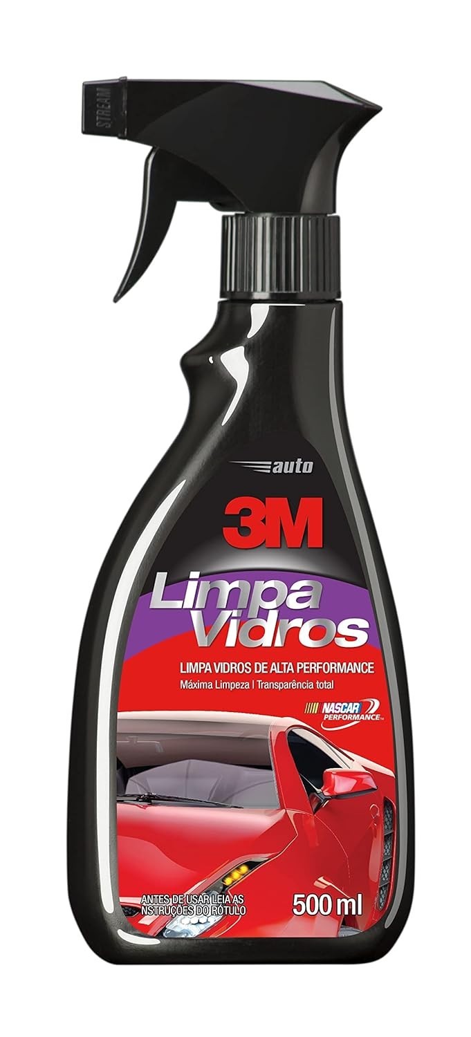 Limpa Vidros 3M Alta Performance 500ml: Transparência Impecável e Visibilidade Clara