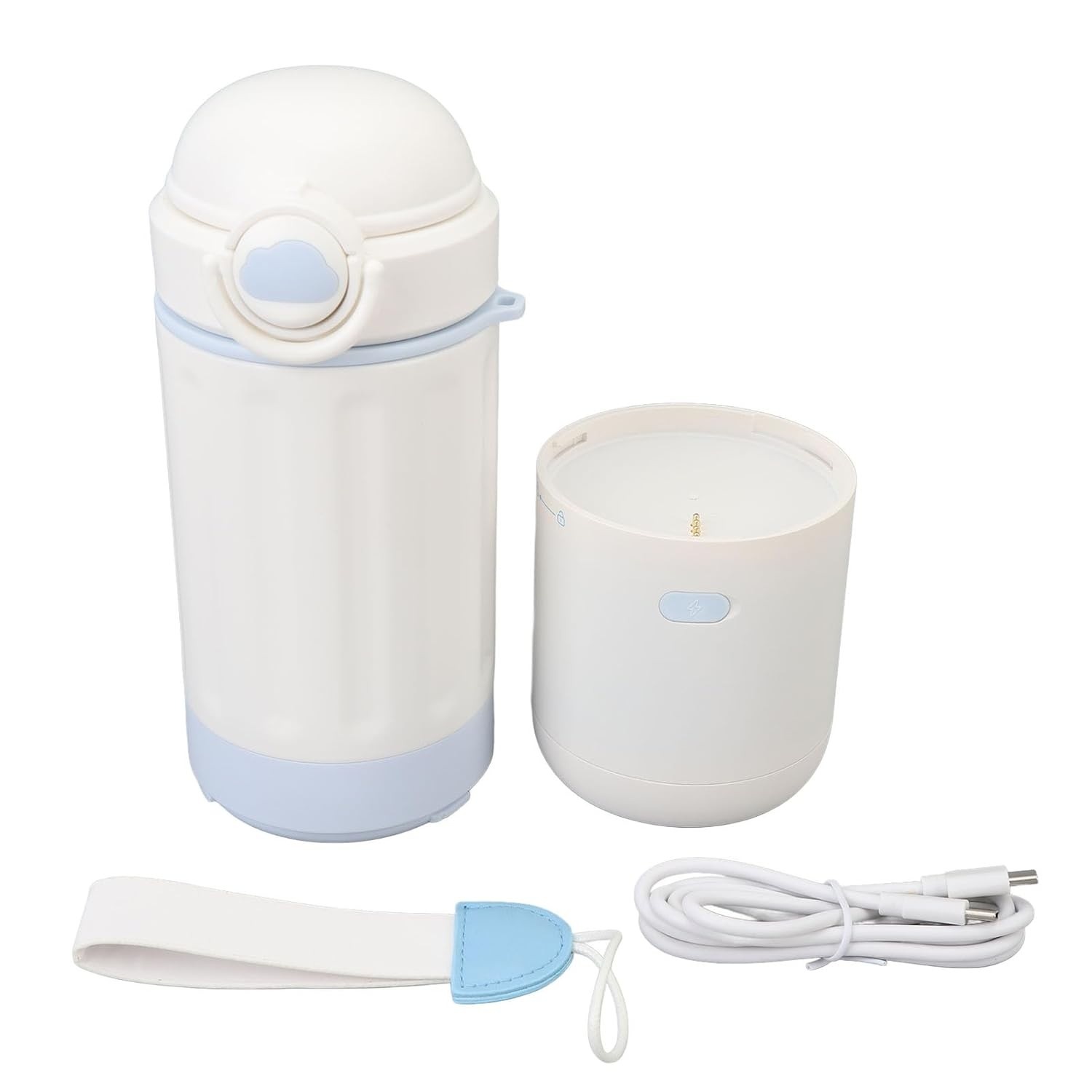 Aquecedor de Leite Portátil Ainoli 500ml - Dupla Camada, Recarregável e Sem Fio