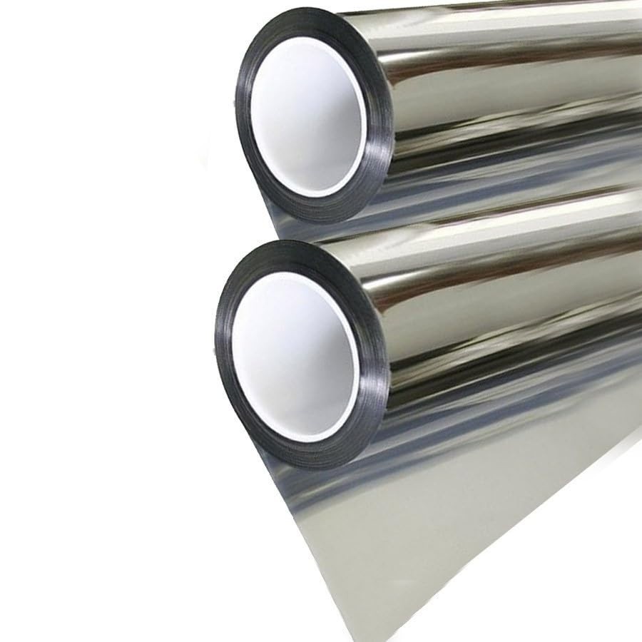 Película Insulfilm Prata Espelhada Poliéster Profissional 50cm x 2m - Proteção Solar e Privacidade com Estilo
