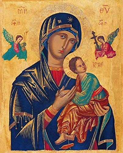 Tela Canvas Nossa Senhora do Perpétuo Socorro - 50x62cm | Arte Sagrada para Decoração