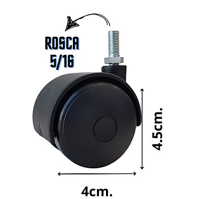 Rodízios Cama Box: Kit 4 Rodinhas Rosca 5/16