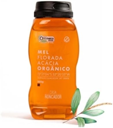 Mel Florada Acácia Orgânico em Bisnaga Casa Roncador 560g