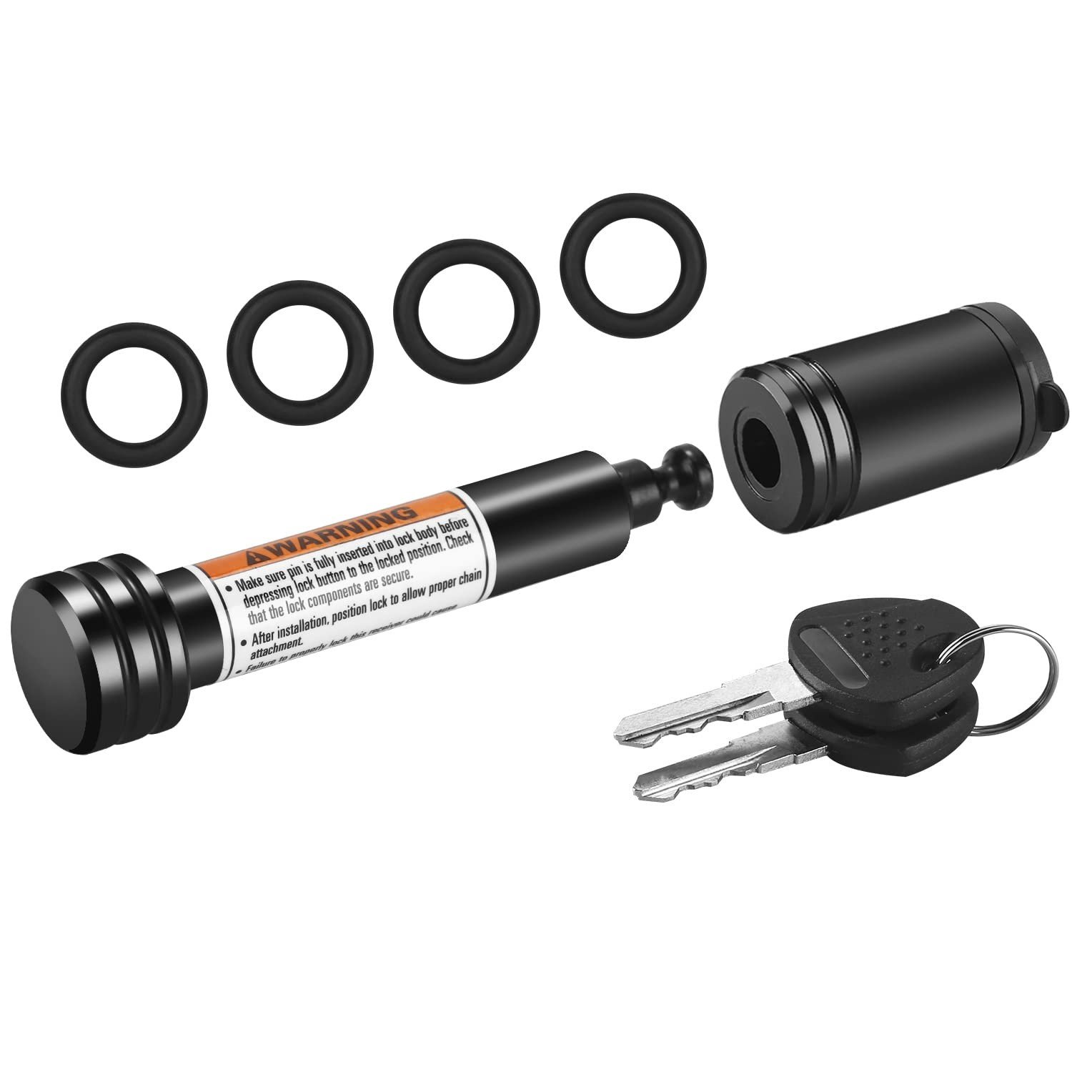 Trava de Engate METOWARE 5/8" - Segurança Antifurto para Receptores de Reboque Classe III/IV