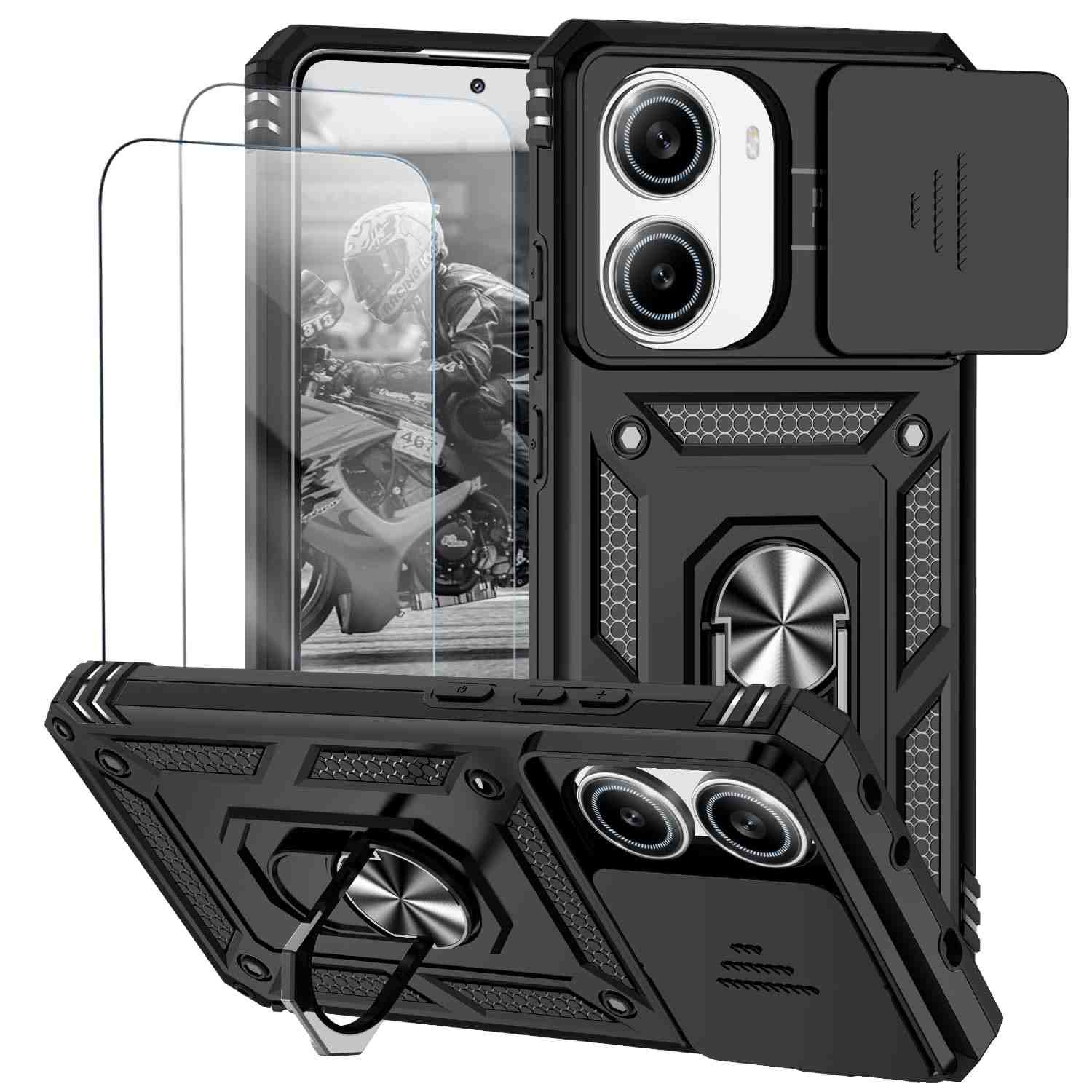 5g-preto-capa-protecao-x7-xiaomi-janela-integrado-suporte-pro-a-e-deslizante-com-premium-total-poco-a