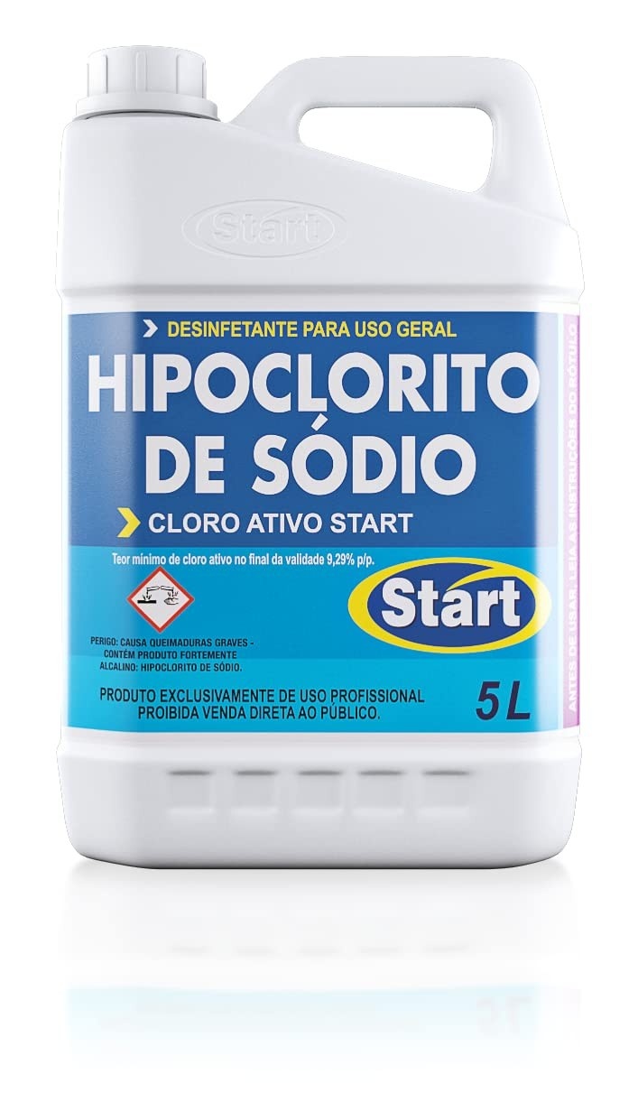 Hipoclorito de Sódio 10% 5L - Desinfetante Profissional Tira Lodo e Bactericida