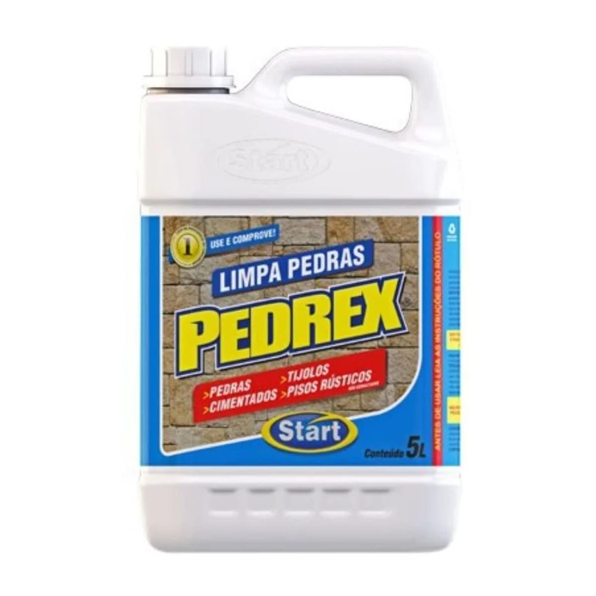 Pedrex Limpa Pedras Start Antiderrapante Concentrado 5L - Limpeza Profunda e Segura