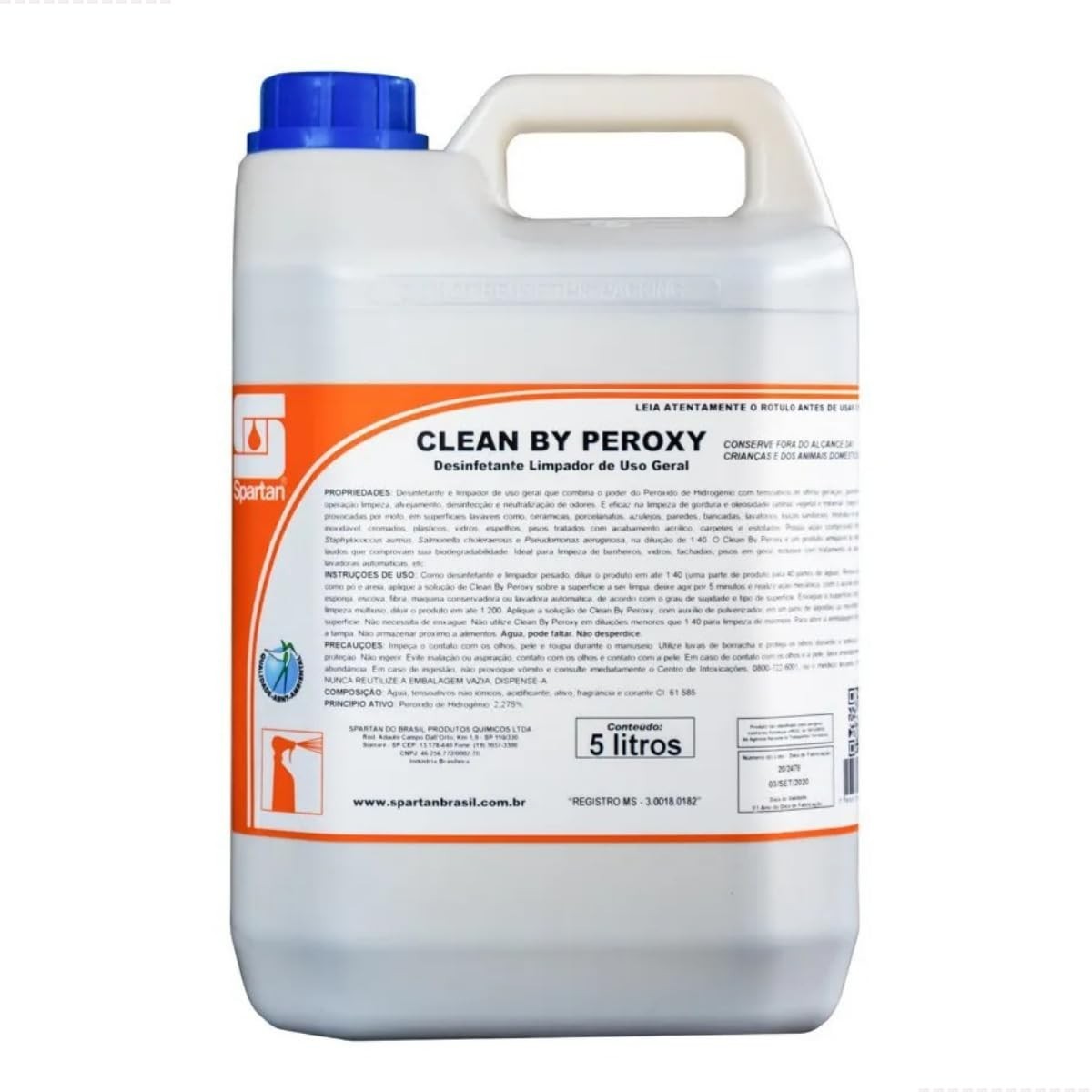 Clean by Peroxy Desinfetante Ação Alvejante 5L - Potente Limpador e Desinfetante Multiuso