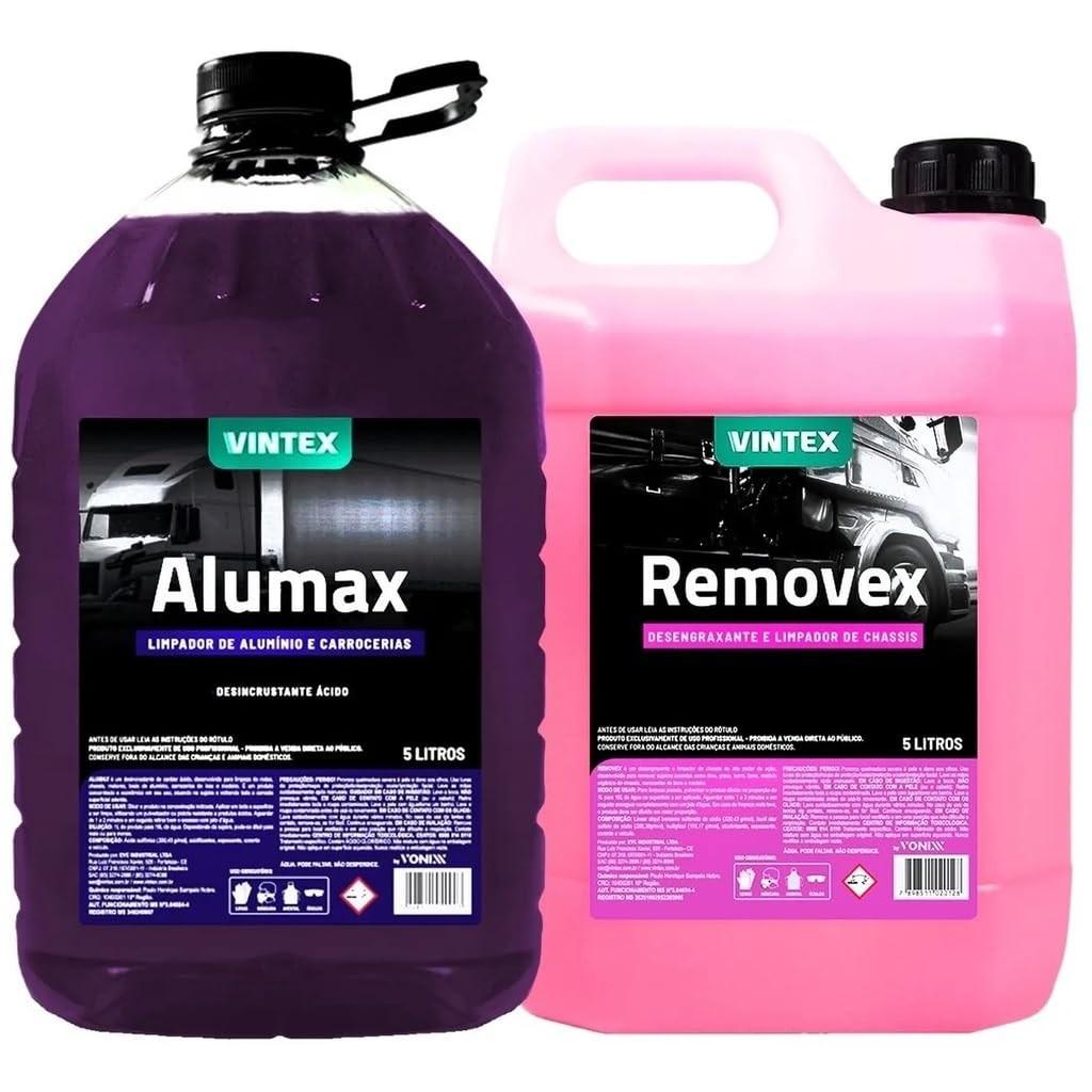 Kit Essencial: Desengraxante Removex 5L + Limpador Alumínio Alumax 5L Vintex