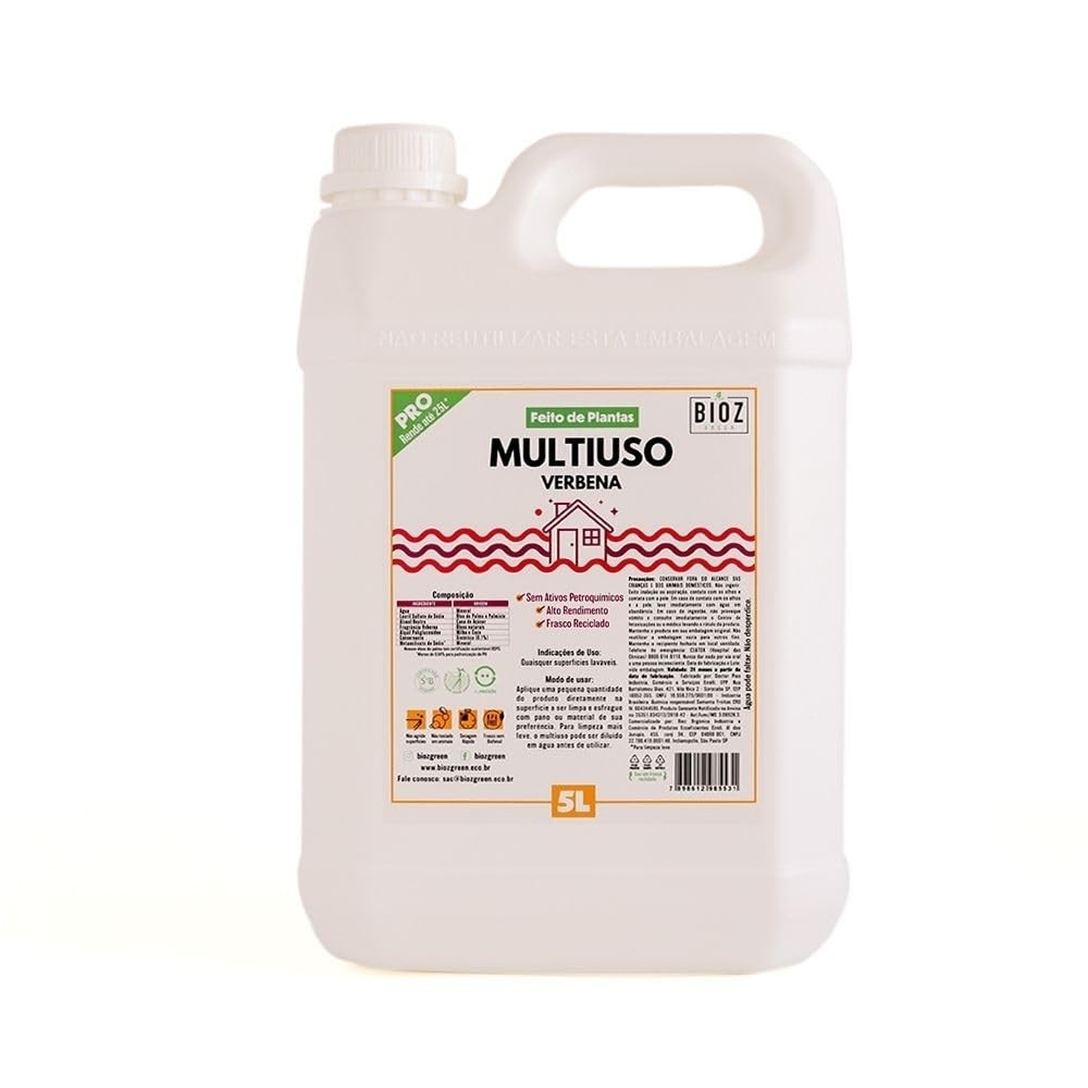 Bioz Green MULTIUSO VERBENA 5L - Limpeza Ecológica com Aroma Refrescante
