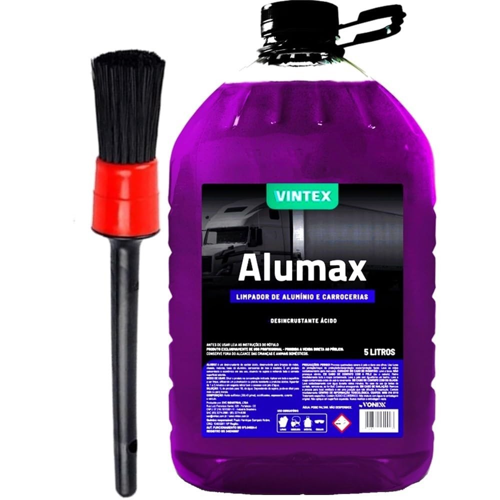 Kit Completo Alumax Vintex 5L: Limpeza Profunda de Roda, Chassi e Motor com Pincel Karbox