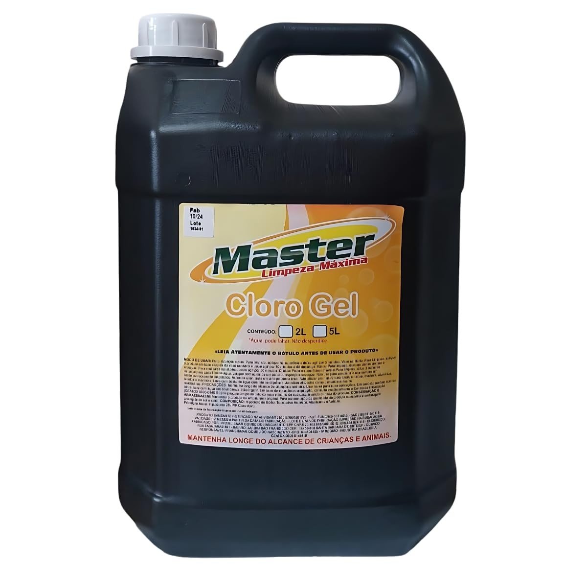 Limpador Cloro Gel 5L - Desinfetante Concentrado para Banheiro, Cozinha e Pisos | Fórmula Gel de Alta Performance