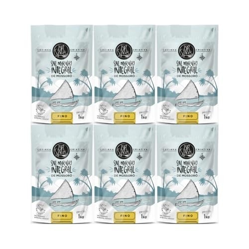 Kit com 6 Pouchs de Sal Marinho Integral de Mossoró de 1Kg cada - Br Spices