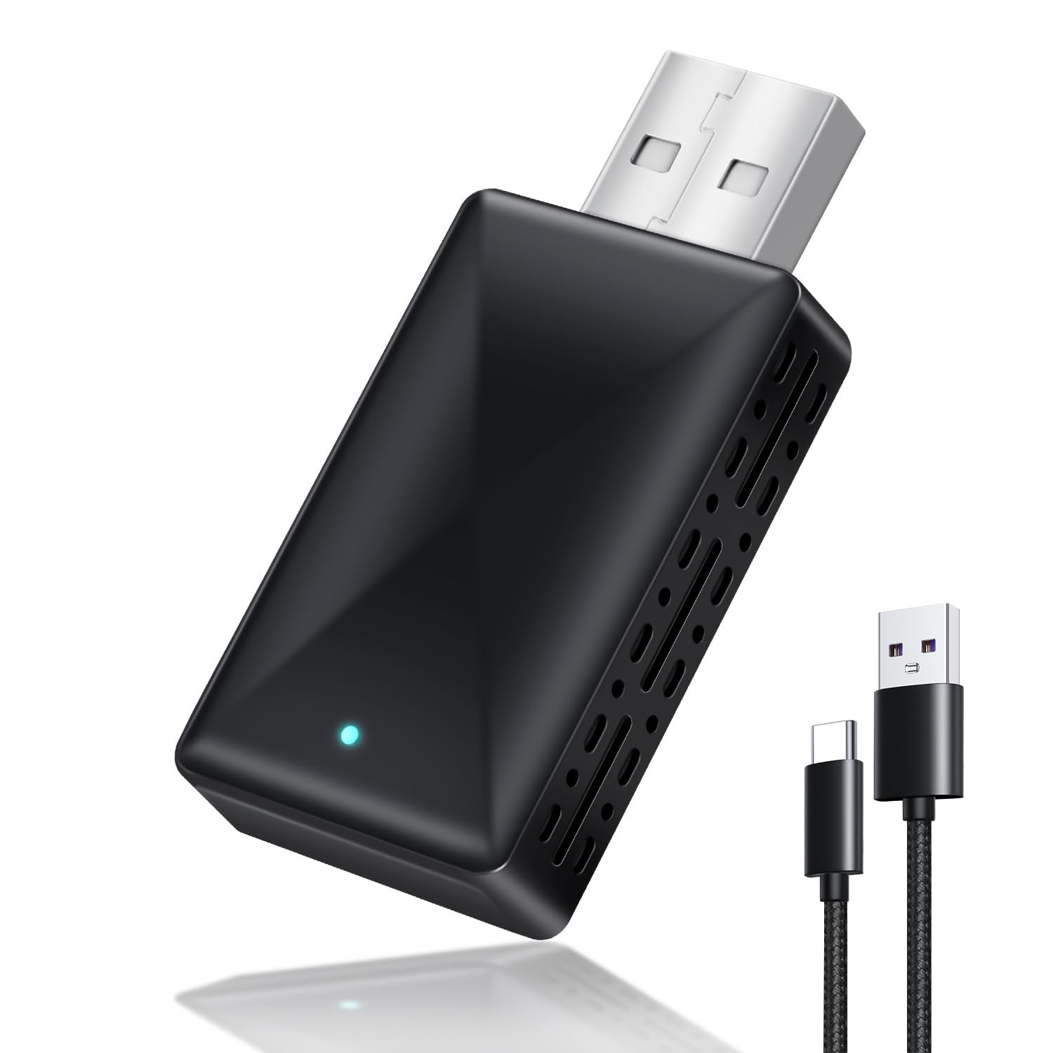 Adaptador CarPlay Sem Fio 2024: Bluetooth 5.2, Wi-Fi 6 e USB - Liberdade e Tecnologia no Seu Carro