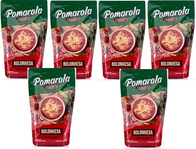 6 Pct Molho de Tomate Pomarola Sabores à Bolonhesa Sachê 300g