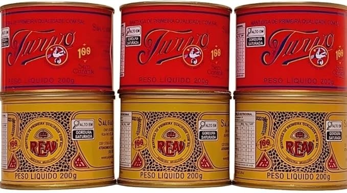 Manteiga Real e Turvo, Kit com 6 Latas, 200g cada