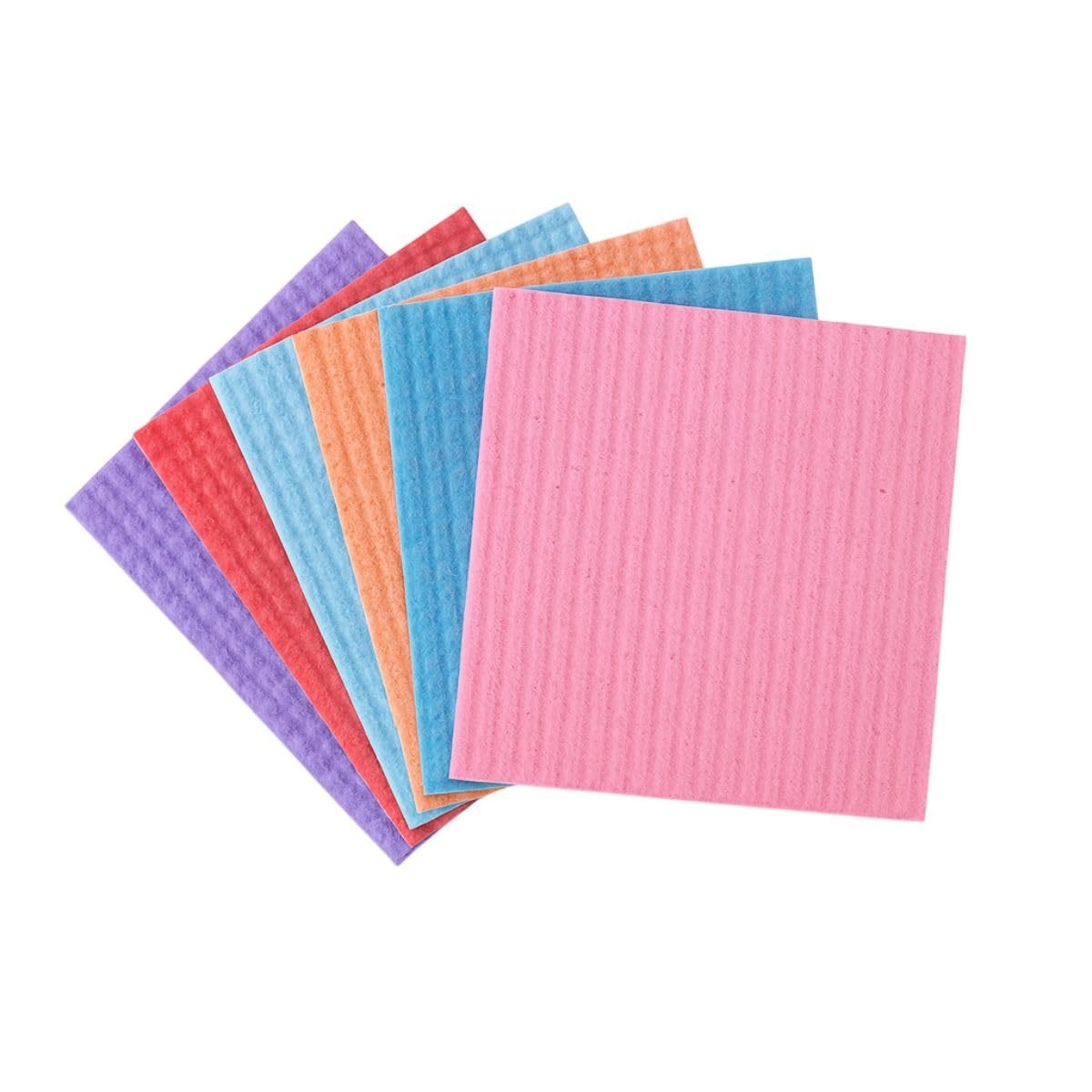 Kit 6 Panos Esponja Reutilizáveis - Alta Absorção e Limpeza Fácil com Celulose Premium