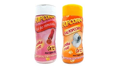 Temperos P/ Pipoca Popcorn Cx 12 Frascos. 6 Sal do Himalaia - 6 Sal Popcorn