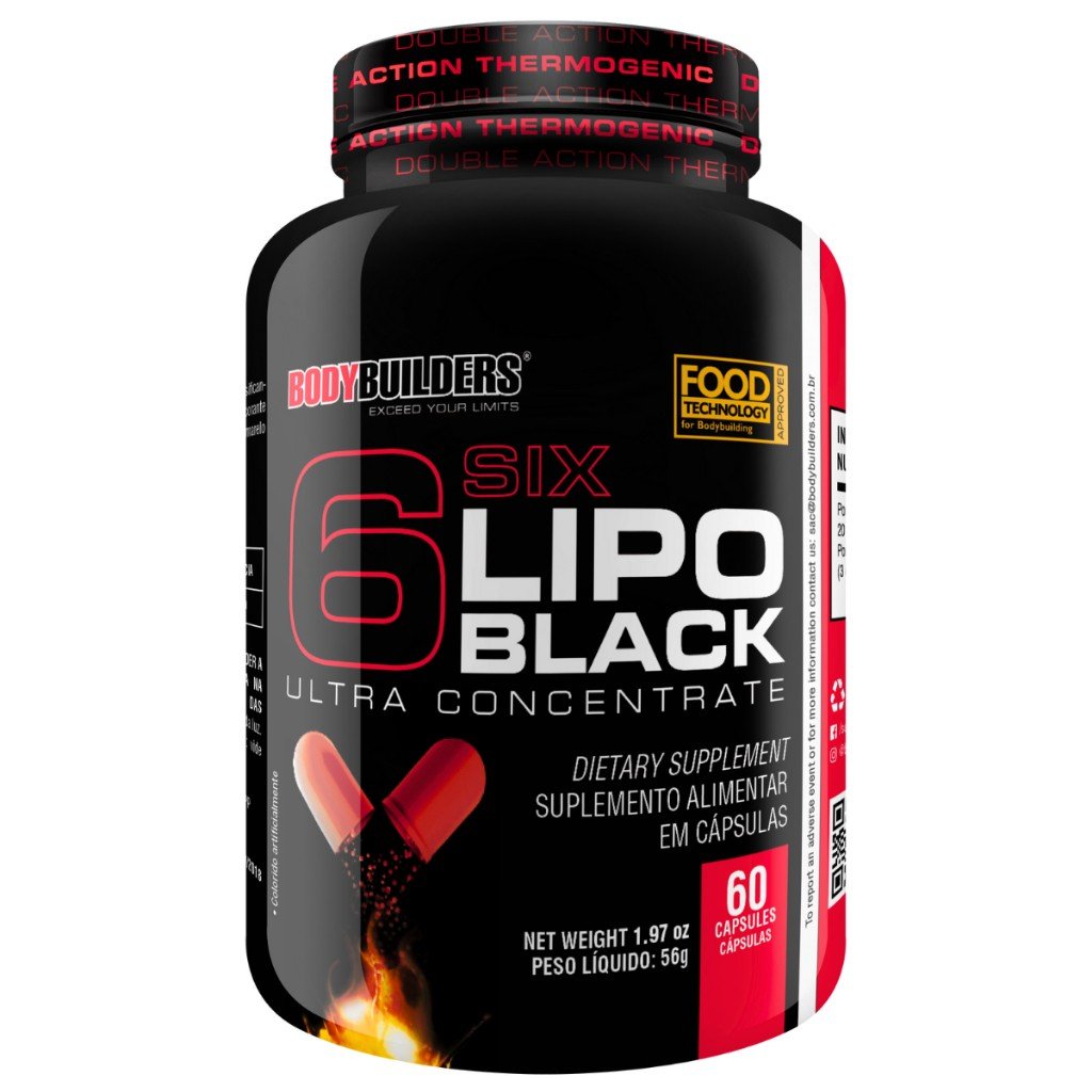 6 Six Lipo Black: Energia e Foco para Atletas