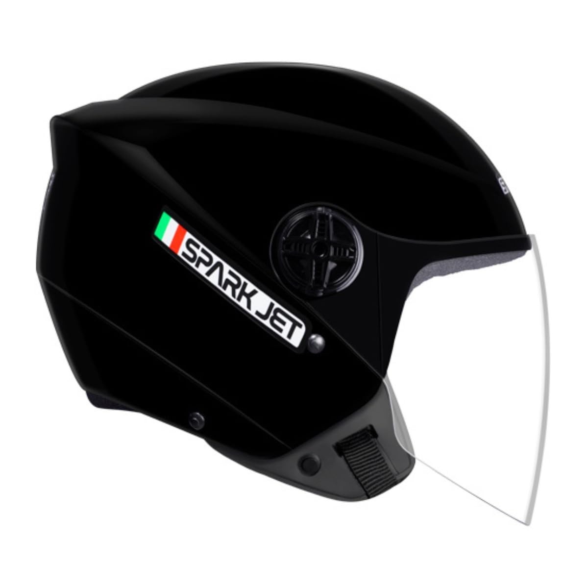Capacete EBF Spark Jet Solid 60: Segurança e Estilo para Sua Pilotagem em Preto Brilho