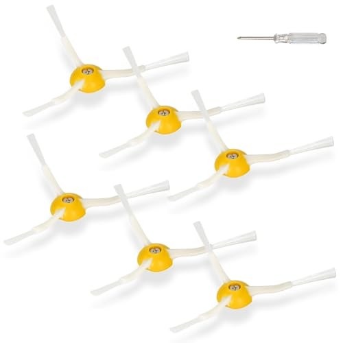 Kit com 6 Escovas Laterais para iRobot Roomba - Compatível com Séries 600, 700, 800 e 900