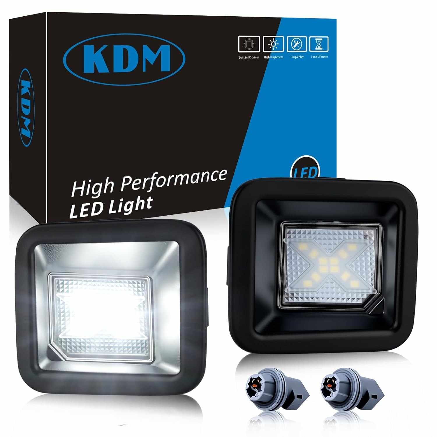Luz de Placa LED KDM 6000K para Ford F250/F350/F450 Super Duty 2017-2024 - Brilho Superior e Instalação Fácil
