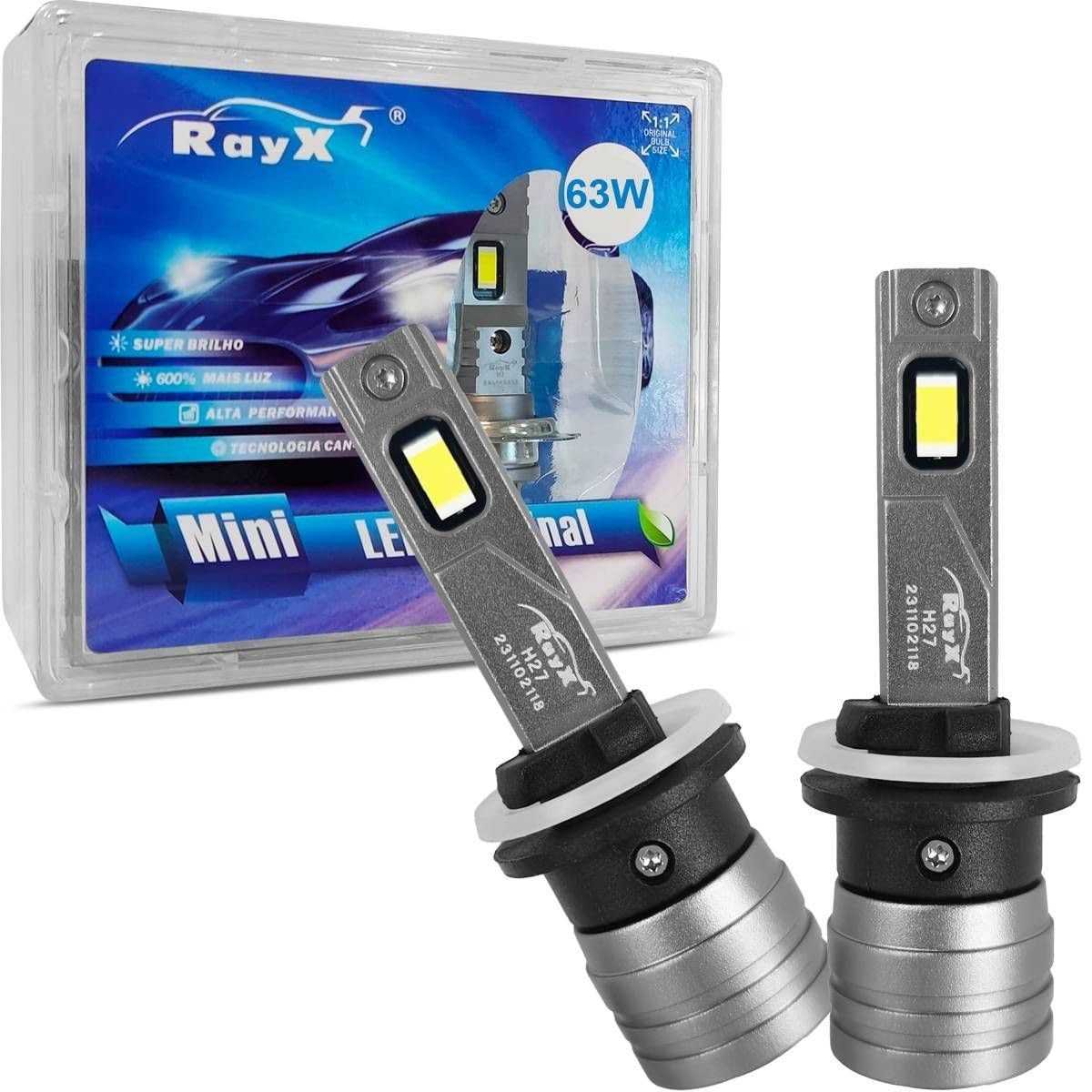 Ultra Led RayX H27: Iluminação Potente 6000K, 12000 Lumens e 63W para seu Veículo