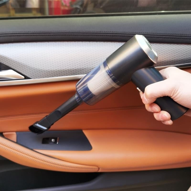 Aspirador Portátil 6000Pa 120W: Limpeza Sem Fio e Potente para Seu Carro e Casa
