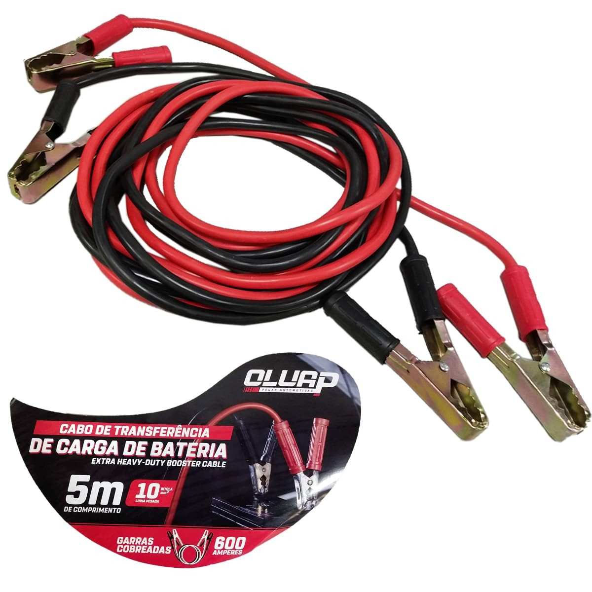 Cabo Chupeta Bateria 5m 600amp: Energia Confiável para Caminhão e Carro