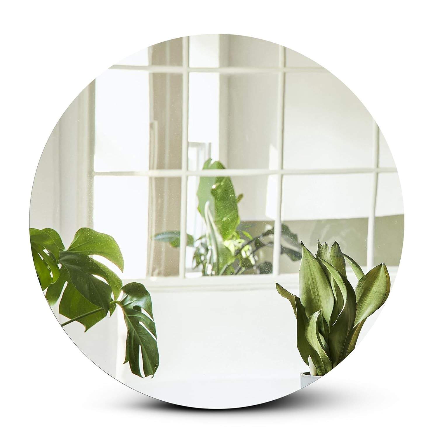 Espelho Redondo 60cm Decorativo para Banheiro, Quarto e Sala - Acabamento Lapidado com Kit de Instalação