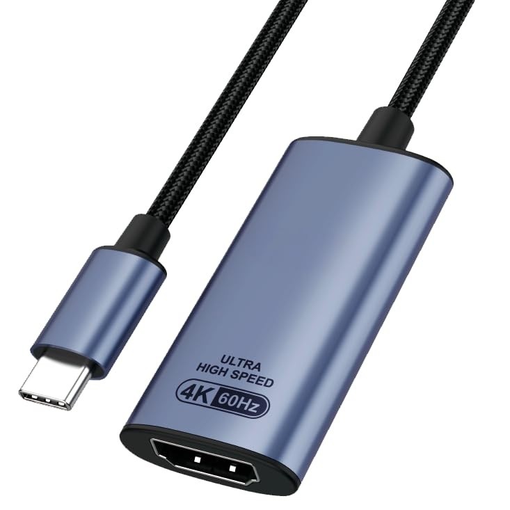Adaptador USB-C para HDMI 4K 60Hz Thunderbolt 3 - Conecte seu MacBook com Estilo Azul