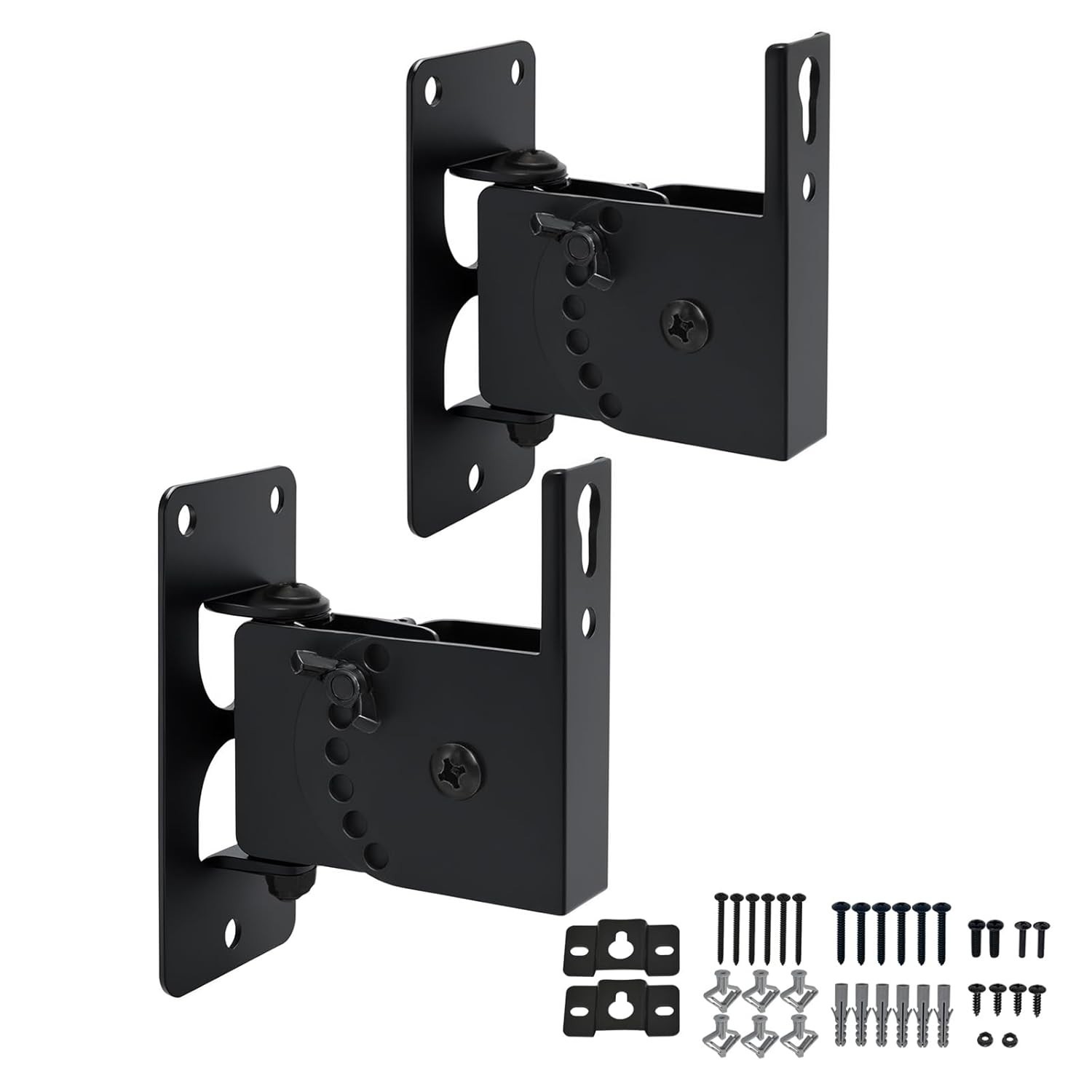 Suporte de Parede para Alto-Falante Howonder HD-618: Ajuste Total e Segurança em Metal (2 Unidades, Preto)