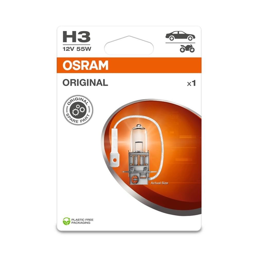 Lâmpada H3 OSRAM Standard Original 64151 - Iluminação Automotiva Confiável
