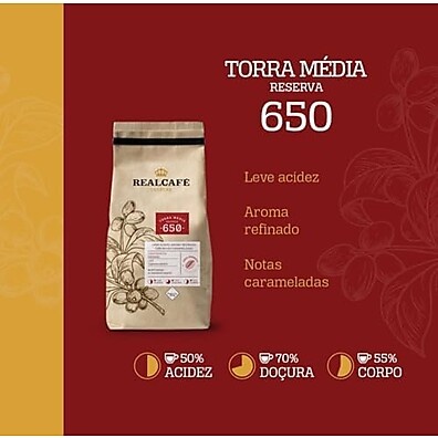 Café RealCafé Reserva 650: Grãos Torrados com Sabor Único (250g)
