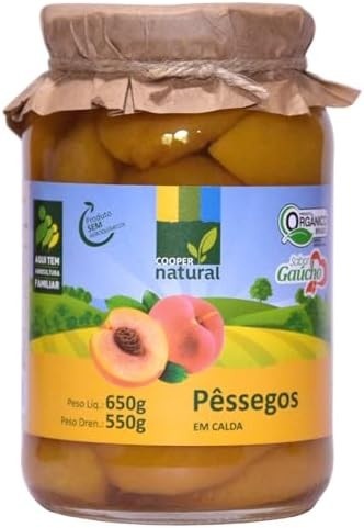 Doce de Pêssego Orgânico em Calda, 650g