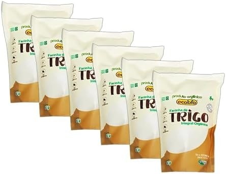 Kit 6X: Farinha de Trigo Integral Orgânica Ecobio 500g