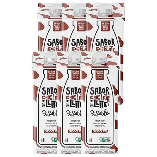 Kit 6X: Leite Vegetal de Castanha de Caju Chocolate Orgânico Possible 1L