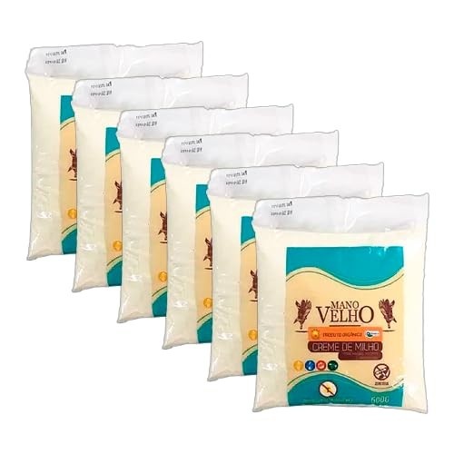 Kit 6X: Creme de Milho Natural Mano Velho 500g
