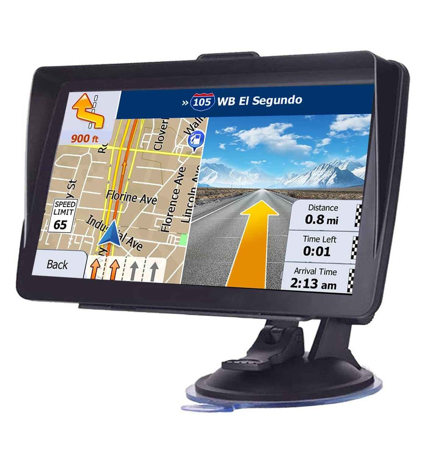GPS 7" MRSXWPY: Navegação Inteligente com Mapas 2025, Voz e Alertas para Carro e Caminhão
