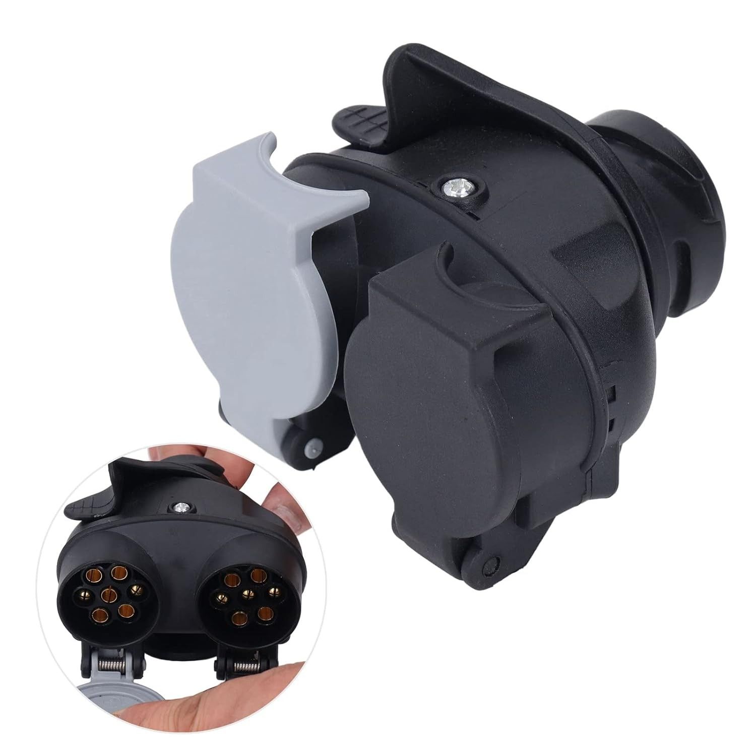 Adaptador 13 Pinos para 7 Pinos Duplo: Conexão Segura para sua Caravana e Trailer 12V
