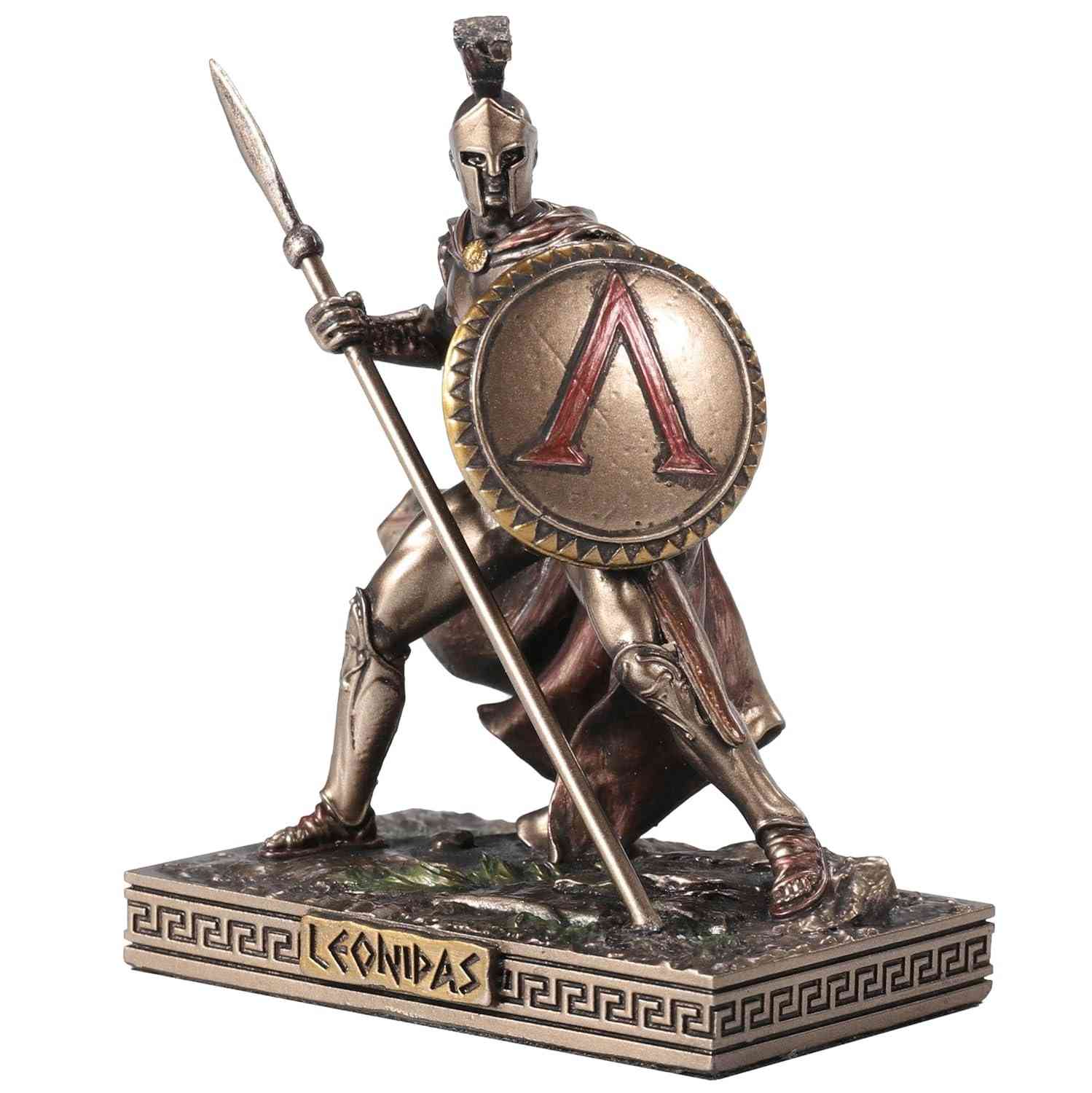 Rei Leônidas de Esparta - Estatueta em Resina com Acabamento Bronze | 7,6 cm | Veronese Design