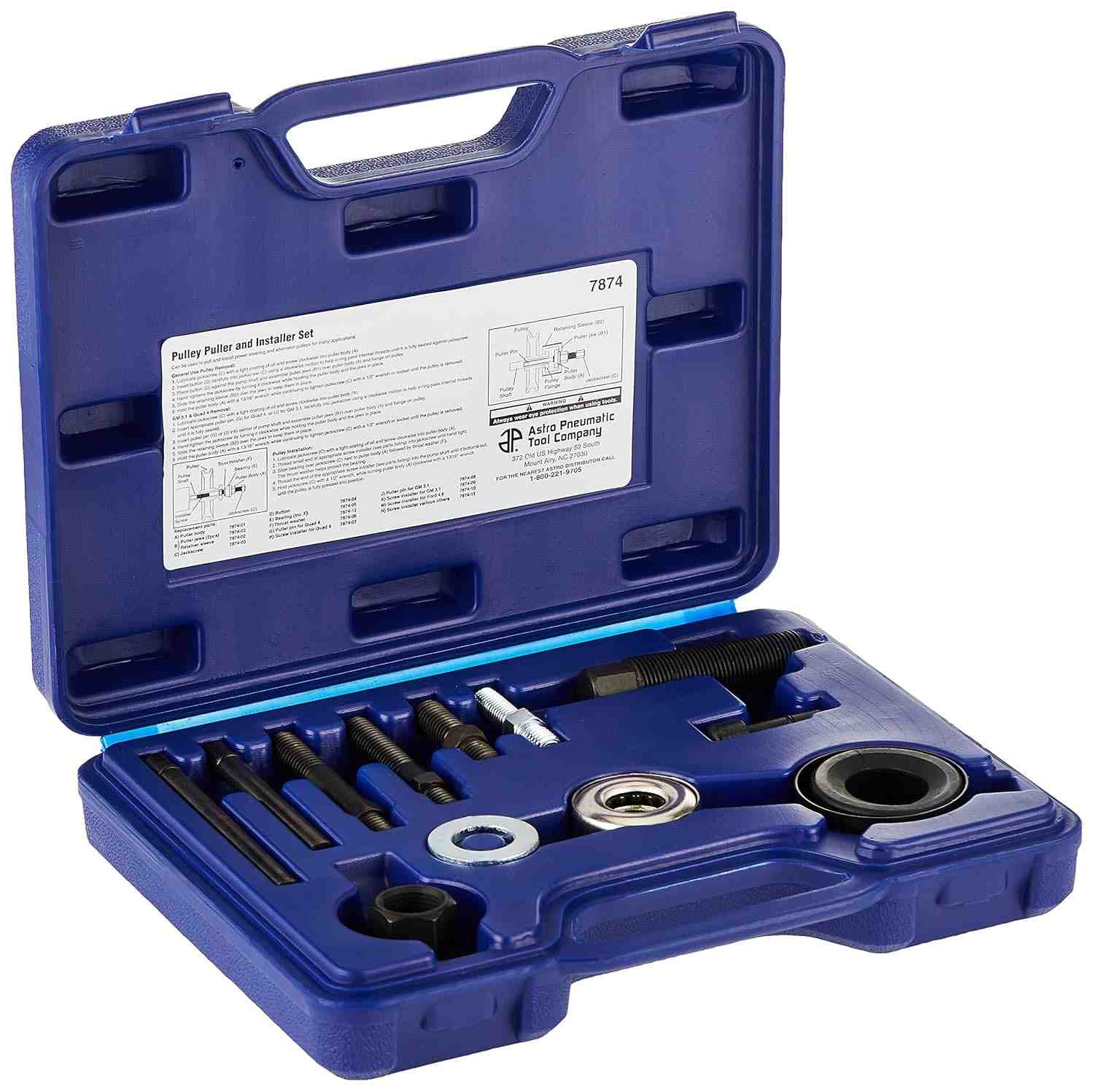 Kit Instalação e Extrator de Polia Astro 7874: Facilite o Trabalho em Alternadores e Direção Hidráulica