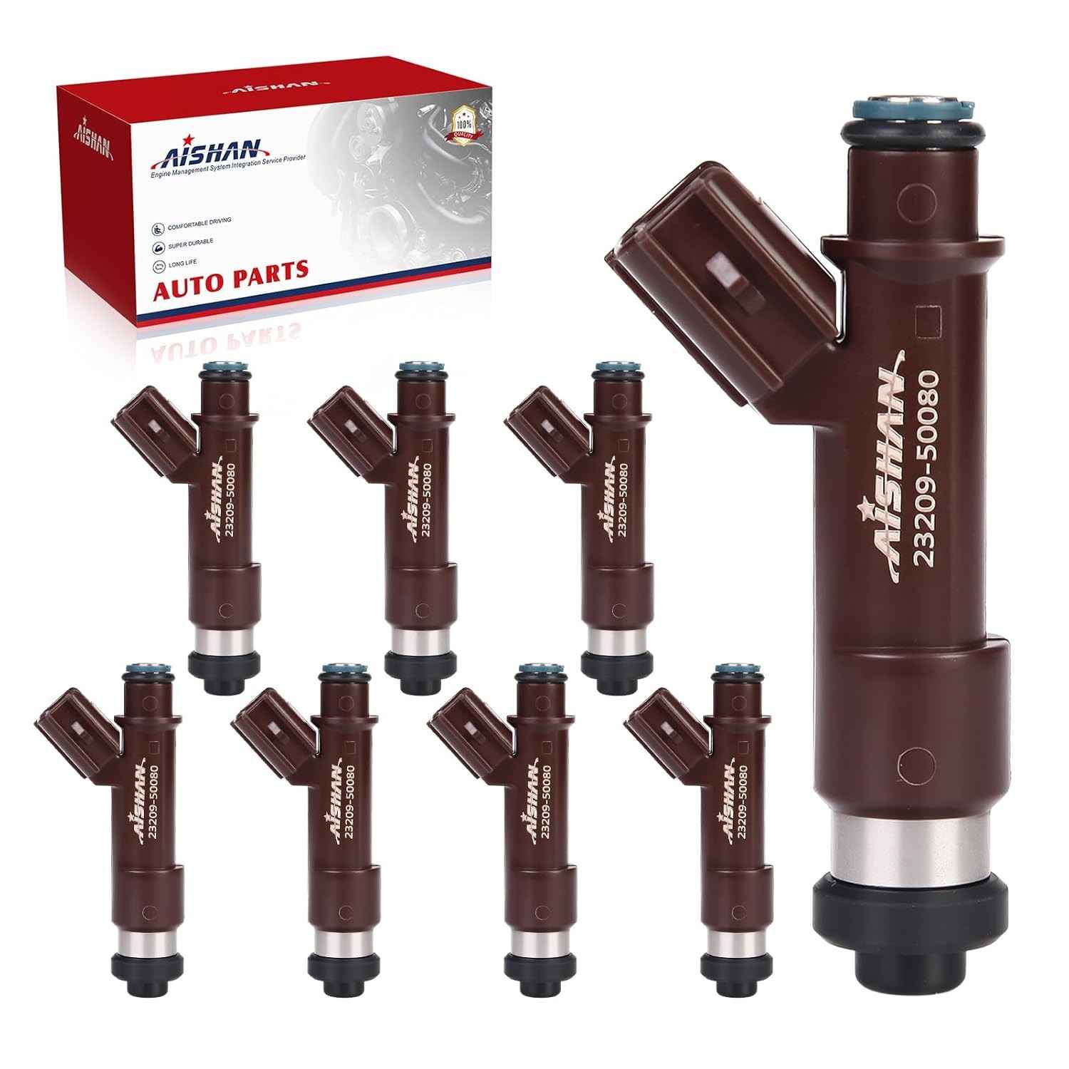 Kit 8 Injetores de Combustível 4 Furos para Toyota Tundra, Sequoia, 4Runner, Land Cruiser e Lexus GX/LX V8