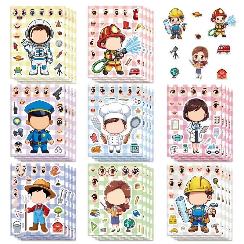 8 Adesivos Kawaii Worker: Crie Rostos e Personalize Tudo!